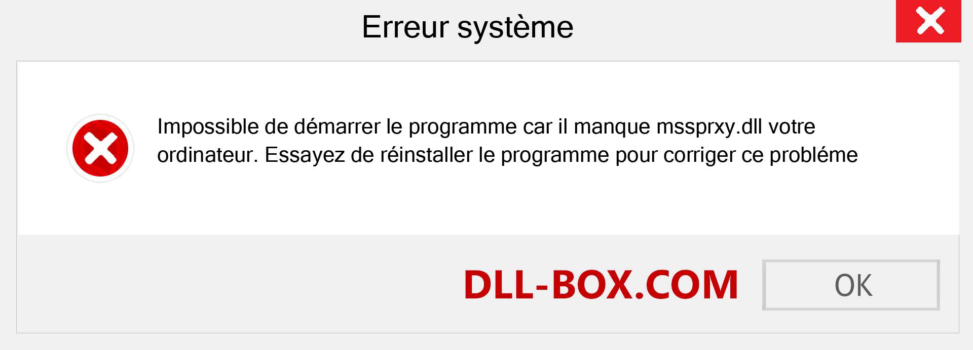 Le fichier mssprxy.dll est manquant ?. Télécharger pour Windows 7, 8, 10 - Correction de l'erreur manquante mssprxy dll sur Windows, photos, images